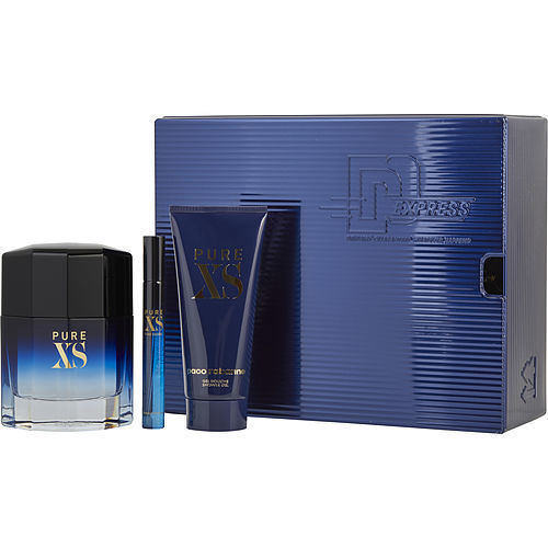 PURE XS by Paco Rabanne EDT SPRAY 3.4 OZ & SHOWER GEL 3.4 OZ & EDT SPRAY 0.33 OZ MINI